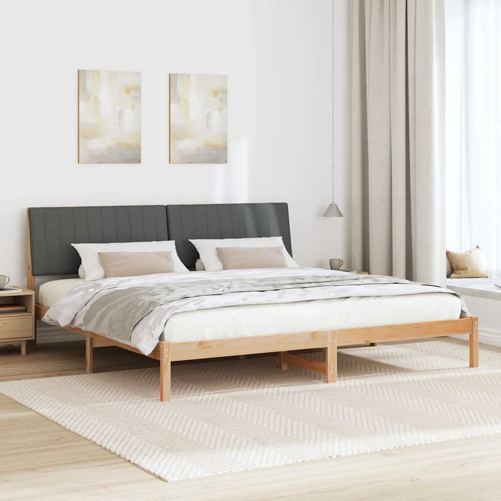 Struttura del letto Marrone 200 x 200 cm Pino massello 3394399