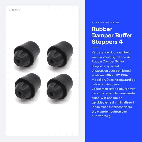 Dampeneduratore per porte - Buffer per porte - Stoppers per porte - Per veicoli KIA/HYUNDAI - Codice di identificazione 82191-28010 - Dampeneduratore per porte