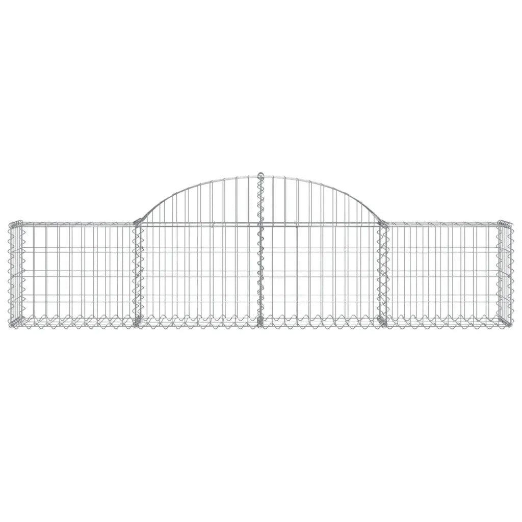 Cesti Gabbioni ad Arco 9 pz 200x30x40/60 cm Ferro Zincato 3146054