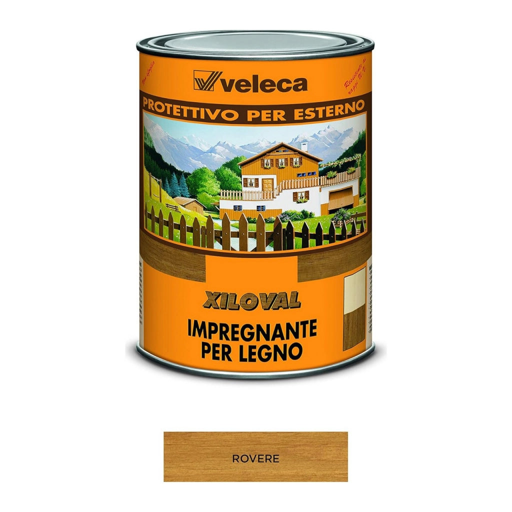 Xiloval Impregnante Protettivo per Legno 5 L Rovere – Per Interni ed Esterni