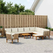 12 pz Legno massiccio di acacia e corda Naturale 3407782
