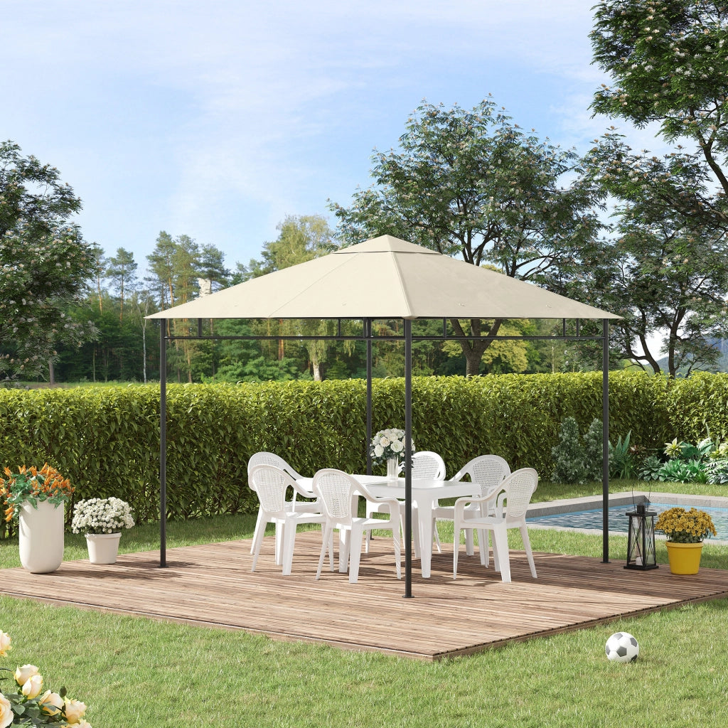 Telo di ricambio per gazebo da giardino ¨C Xylo ¨C 3x3m poliestere 180g/m2 crema