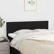 Testiera Nera 144x5x78/88 cm in Tessuto 346244