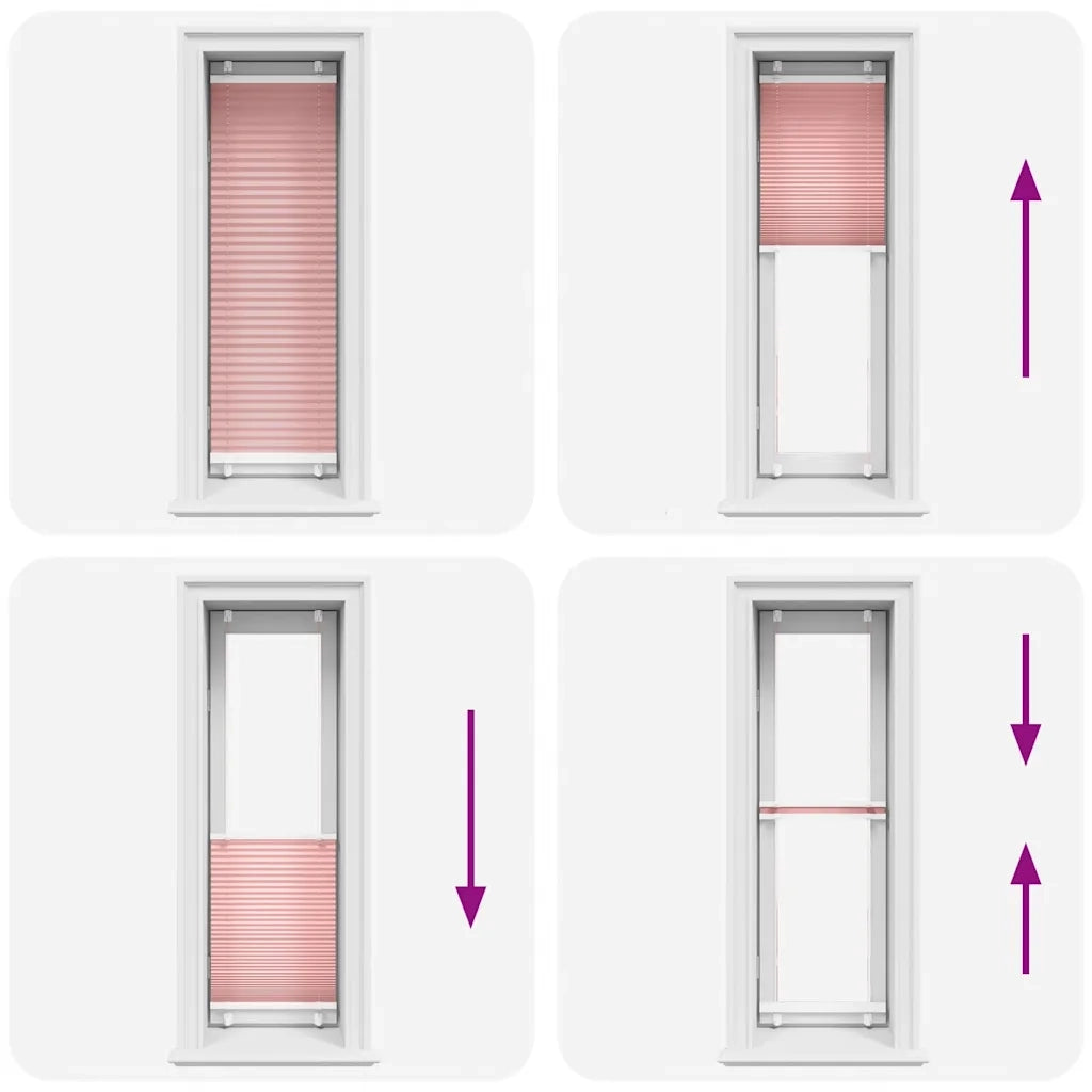 Tenda Plissettata | Tenda pliss¨¨ Rosa 40x100 cm Larghezza Tessuto 39,4 cm