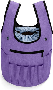 Borsa per Materiali di Maglia con Grande Capacità e Diversi Comparti per Uncini a Maglia Aghi da Maglia Progetti di Maglia e Accessori - Viola
