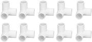 Connettore angolare 90 gradi 3 vie - Materiale PVC - Facile da collegare - Set da 10 pezzi - Finestra alta - Connettore a vite per tubi
