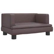 Divano letto per cani comodo 60 x 40 x 30 cm in similpelle marrone 02_0042721