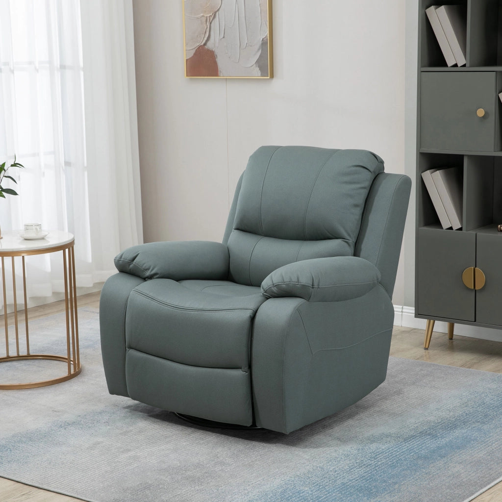 Poltrona relax girevole reclinabile ¨C zephmum ¨C verde 93x100x98