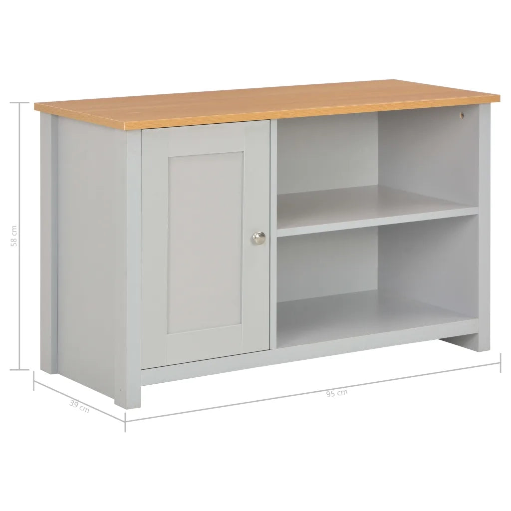 Mobile Porta TV Grigio 95x39x58 cm 283739