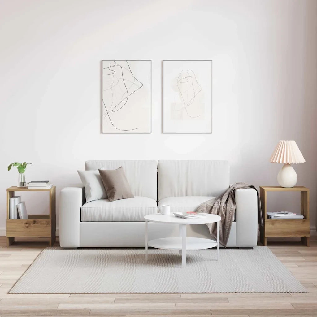 Scaffale per riviste 2 pcs Rovere artigianale 35 x 30 x 45 cm 890983