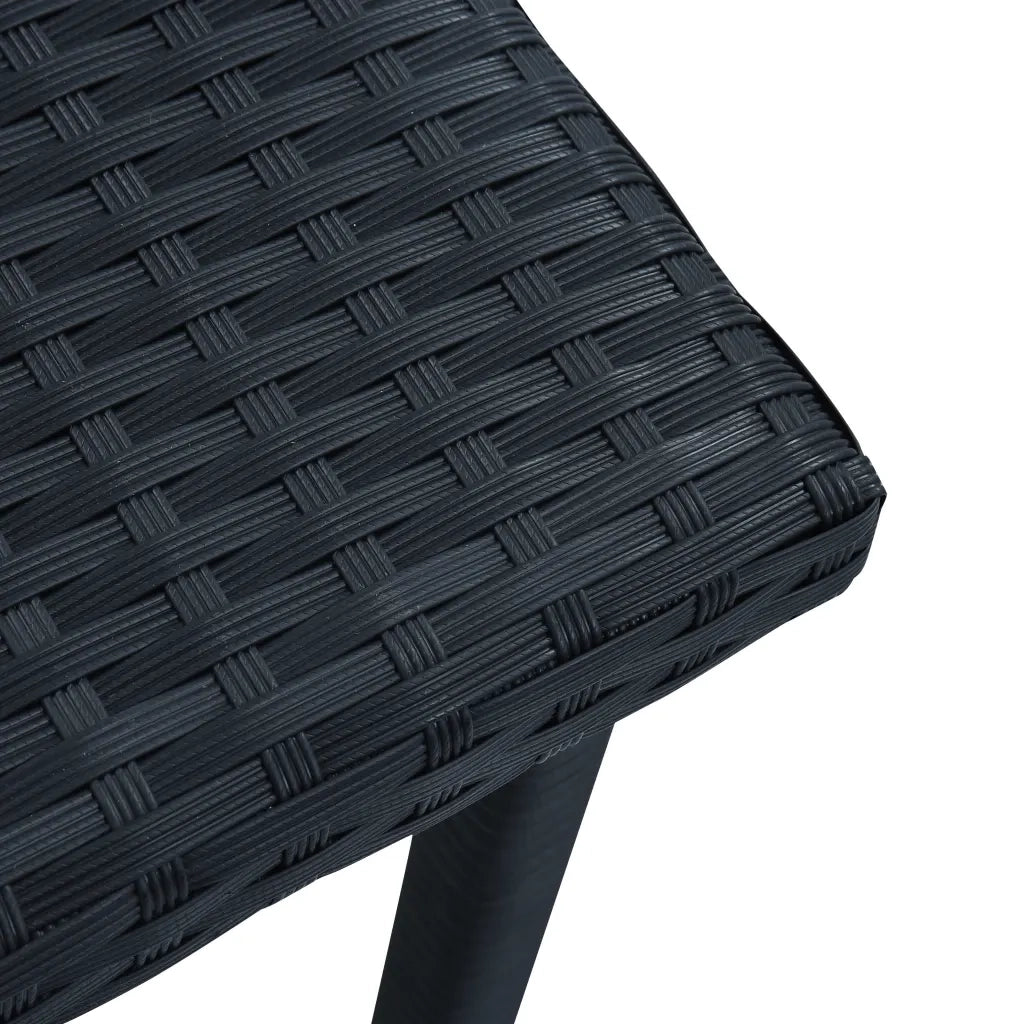 Tavolino da TÃ¨ per Esterni Nero 40x40x40 cm in Polyrattan cod mxl 34345