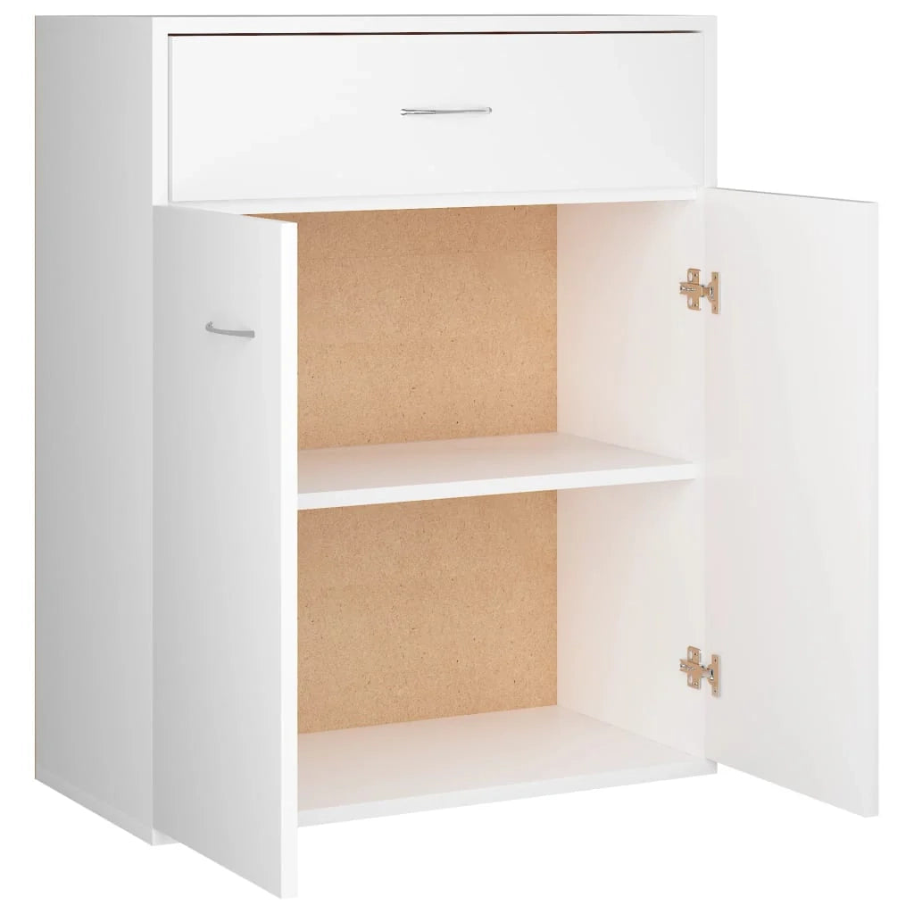 Buffet credenza cassettiera armadio mobile contenitore organizer per cucina soggiorno salotto 60 x 30 x 75 cm legno ingegnerizzato bianco 02_0030336