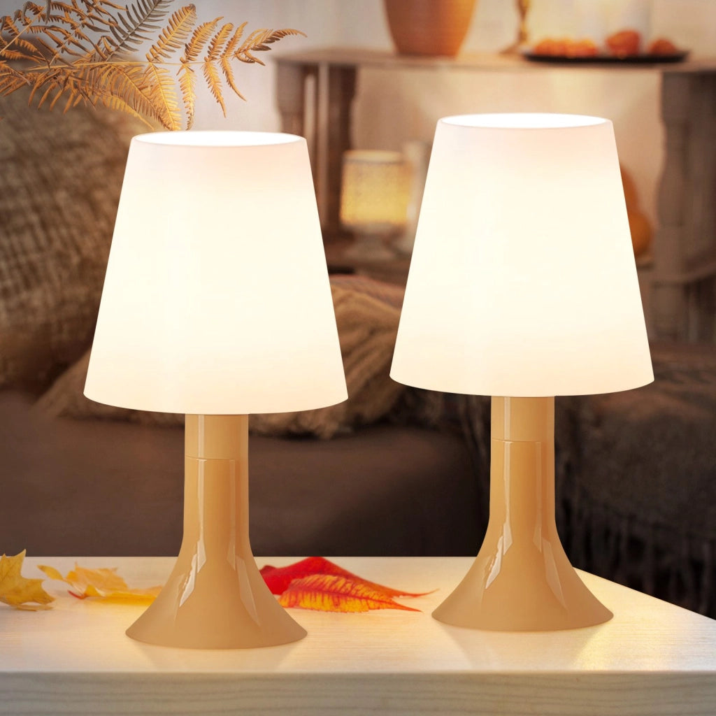 ZMH Lampada da tavolo moderna set 2 pezzi E14 con cavo piccola per soggiorno comodino