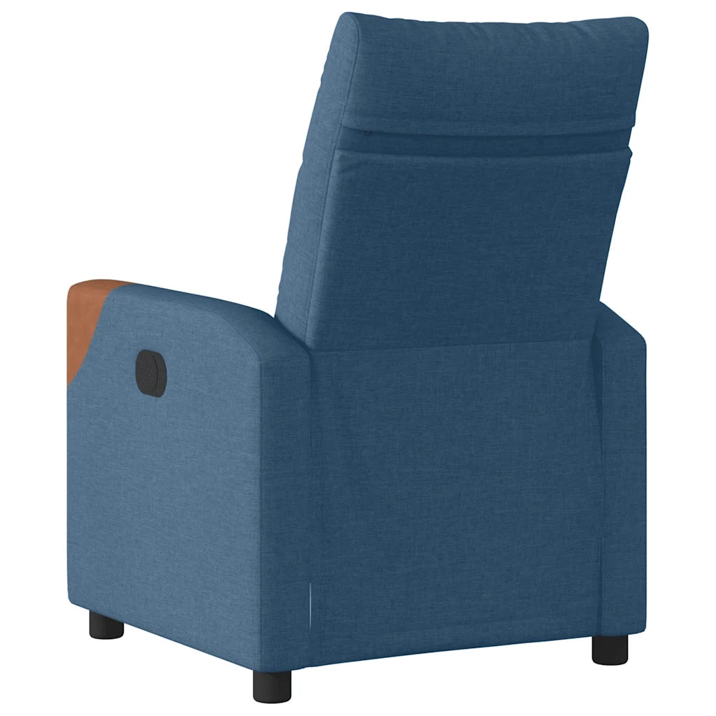 Poltrona | Sedia Relax Reclinabile Elettrica Blu in Tessuto