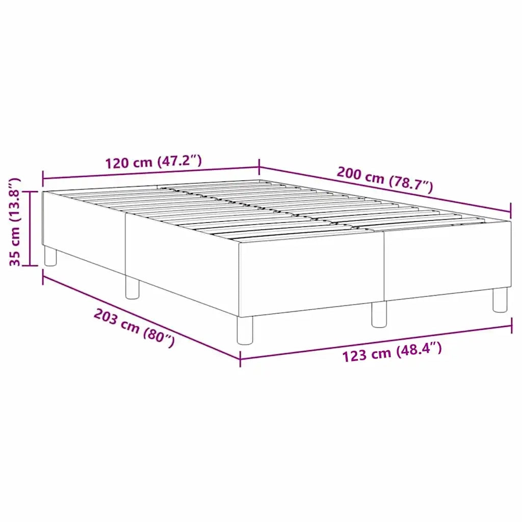 Struttura letto piattaforma Crema 120 x 200 cm Tessuto in Cords 3337404