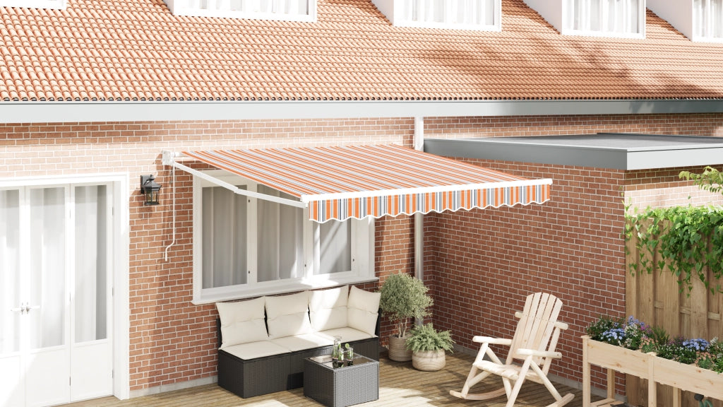 Tenda Retrattile Automatica Rigata Multicolore 350x250 cm
