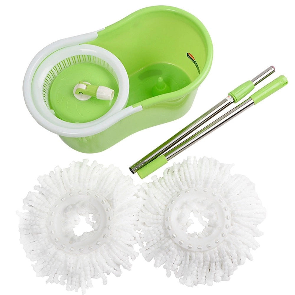Trade Shop - Secchio Mocio Roto Spin Rotante Doppia Rotazione Manico Telescopico Cestello 13lt -