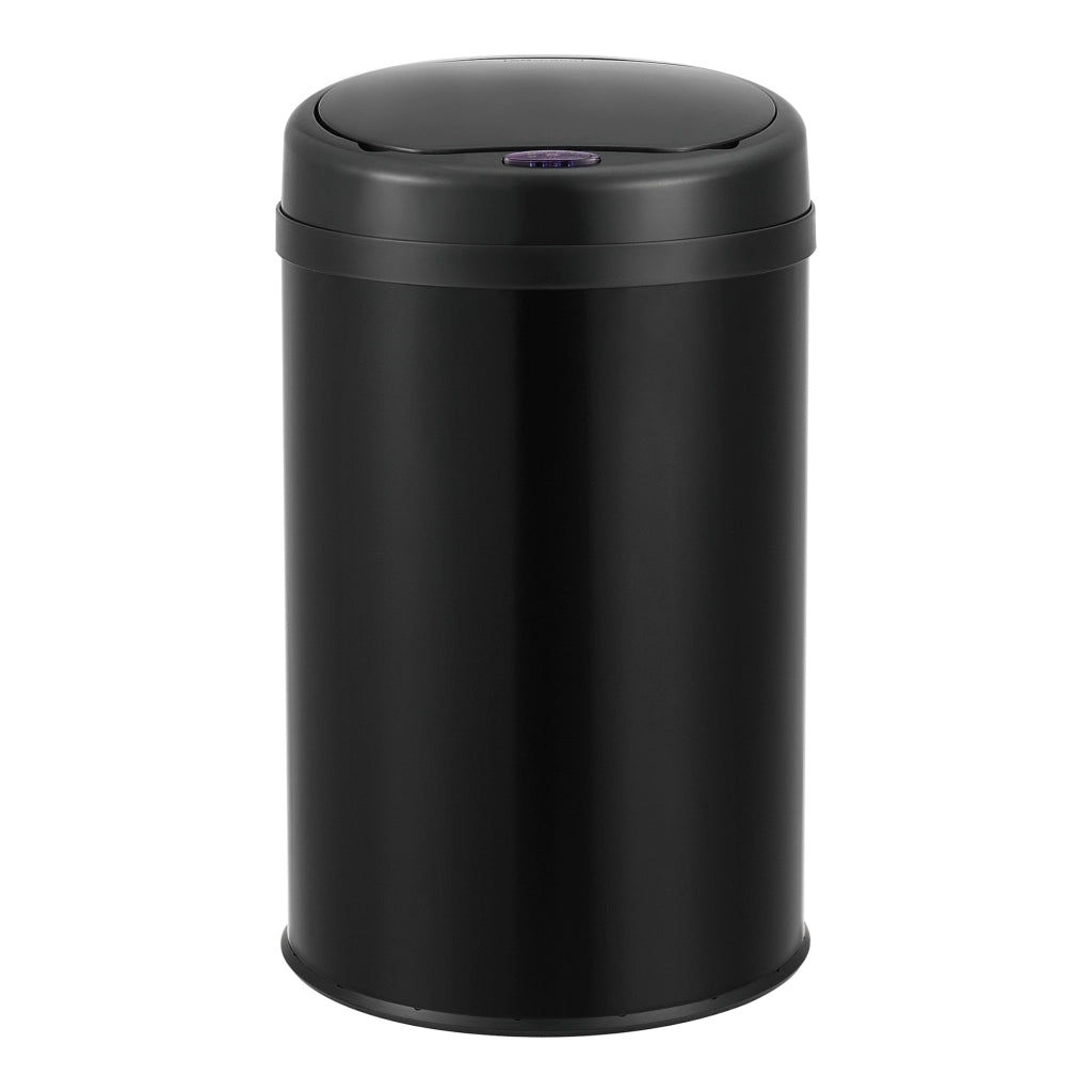 Pattumiera Automatica 30 L, Bidone Cilindrico in Acciaio Inox (AxØ) 50,5 x 30,5 cm Coperchio con Sensore di Movimento e