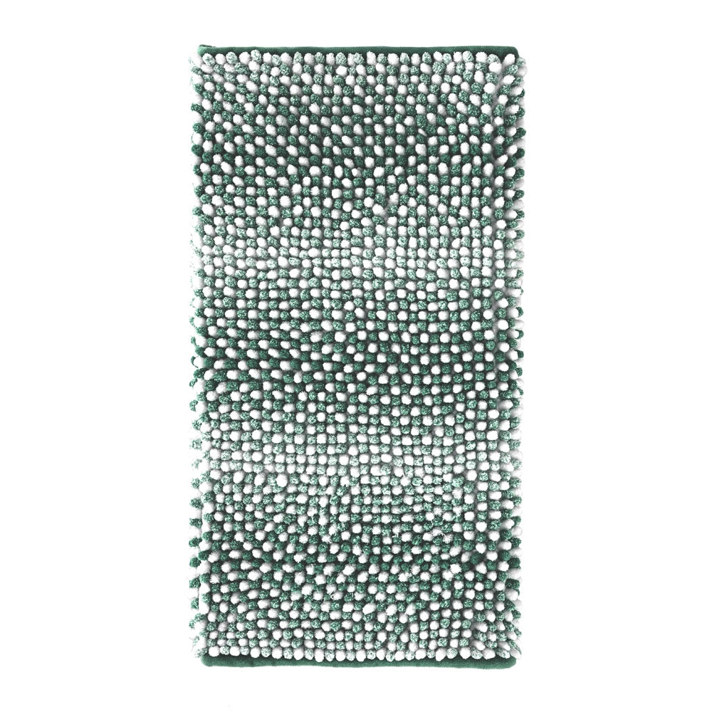 Tappeto bagno in ciniglia verde super soft 50x80 cm con retro antiscivolo Marea