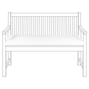 Cuscino Seduta da Panca da Giardino per Esterno in Poliestere bianco 112 x 54 cm resistente all acqua