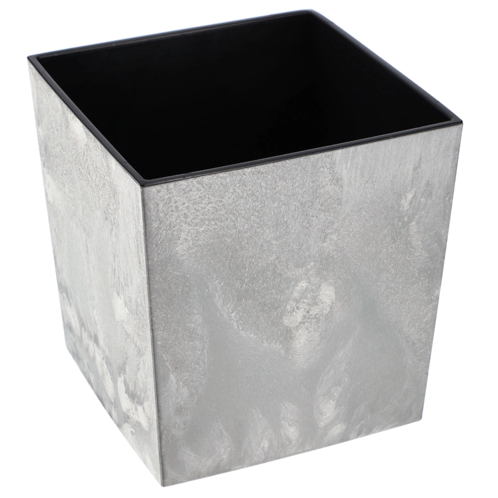 Vaso da fiori KADAX da 19 cm, copertura in plastica grigia con inserto.