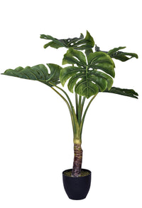 Monstera Artificiale con Vaso Altezza 110 cm Verde