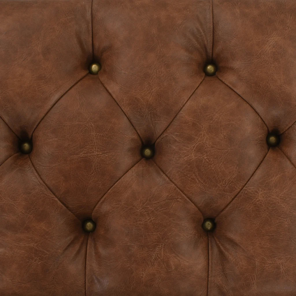 Cassapanca in Legno Massello di Abete e Similpelle 80,5x41x50cm   cod mxl 51924