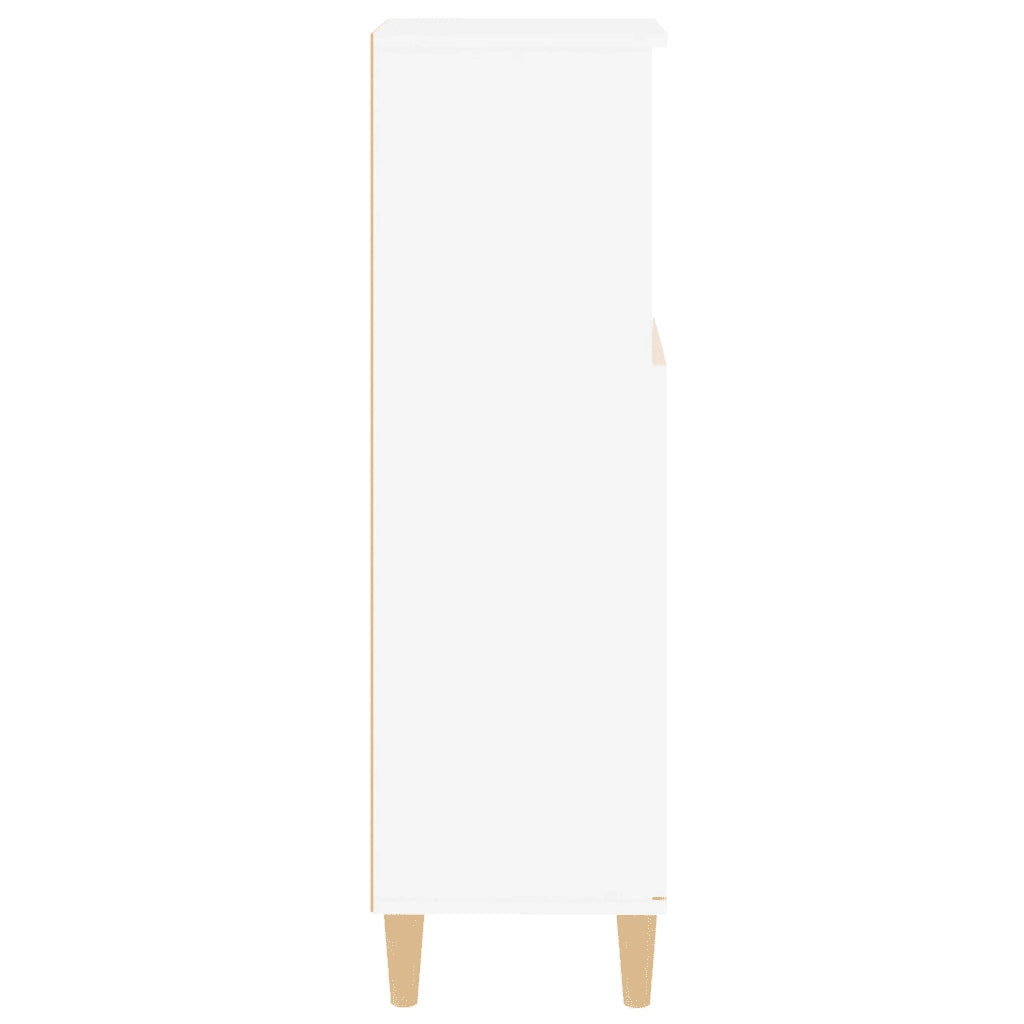 Armadietto da Bagno Bianco 30x30x100 cm in Legno Multistrato 819804