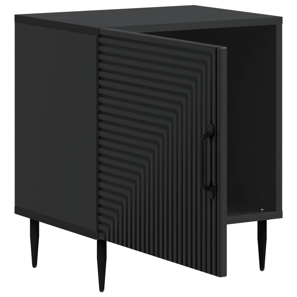 Armadio da Notte Nero 43 x 34,5 x 50 cm Legno ingegnerizzato 894797