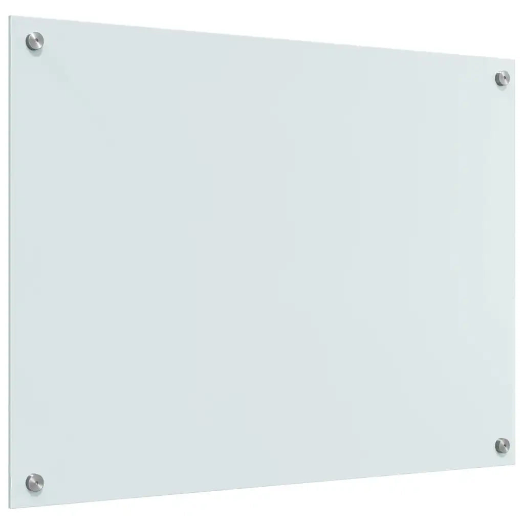 Schienale da cucina 2 pcs Bianco 80 x 60 cm vetro temperato
