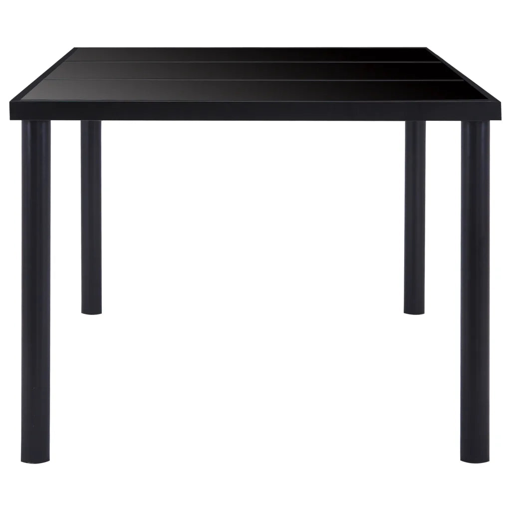 Tavolo da Pranzo Nero 160x80x75 cm in Vetro Temperato 281854