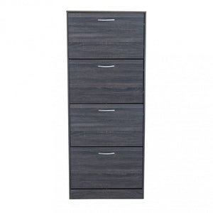 Scarpiera Wendy 60x24x150 h cm in Legno Grigio Scuro