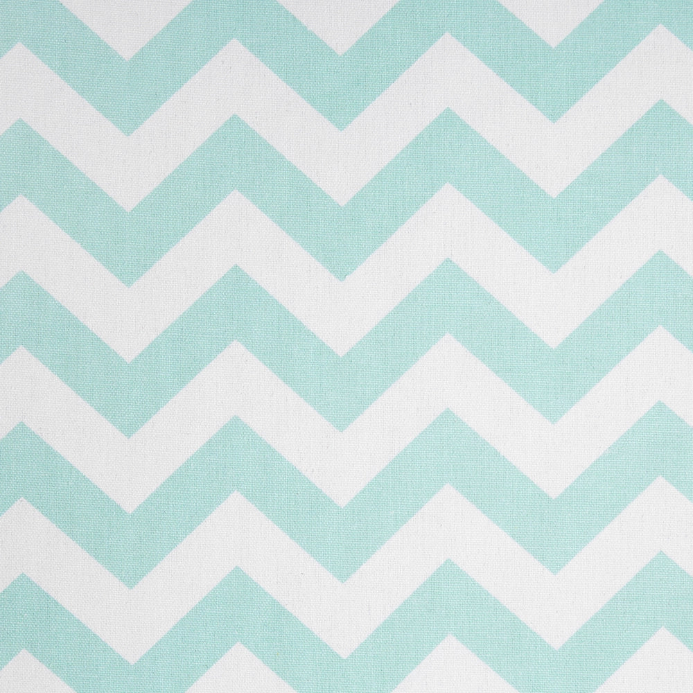 Poggiapiedi in Cotone color Verde Menta con Gambe in Legno Motivo Orientale stile etnico