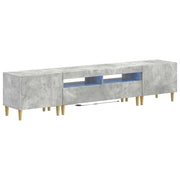 Mobile TV LED a 5 pezzi Grigio Cemento Legno ingegnerizzato 3416598