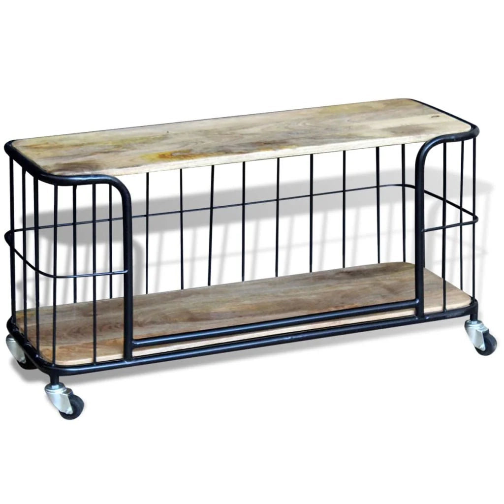 Mobile TV/credenza di design pratico 100 cm legno massello di mango 2502260