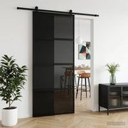 Porta scorrevole 90 x 205 cm Vetro Temperato e Alluminio 42054106