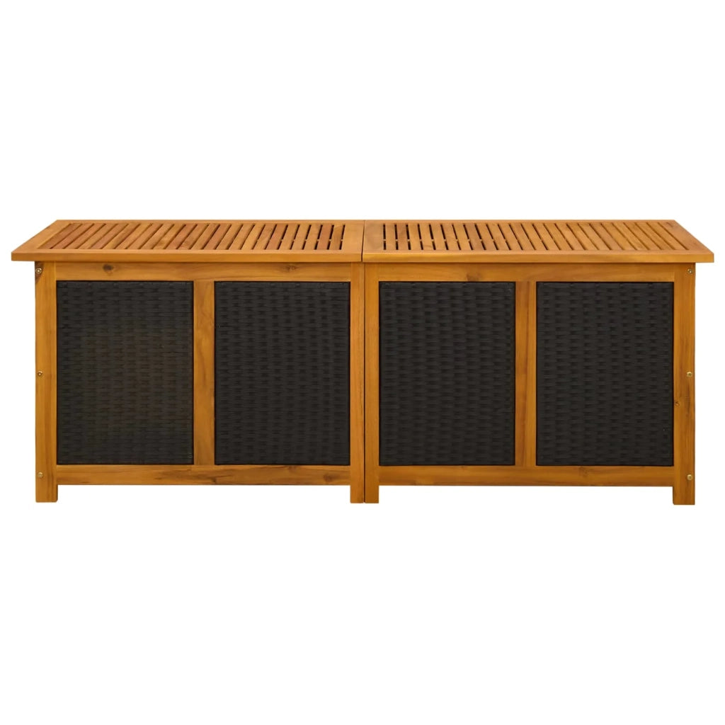 Scatola di Stoccaggio per Giardino 243 L 150 x 50 x 56 cm Nero 42002711