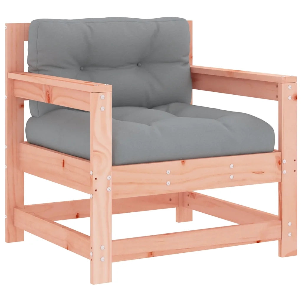 Sedie da Giardino con Cuscini 2 pz in Legno Massello di Douglas 825567