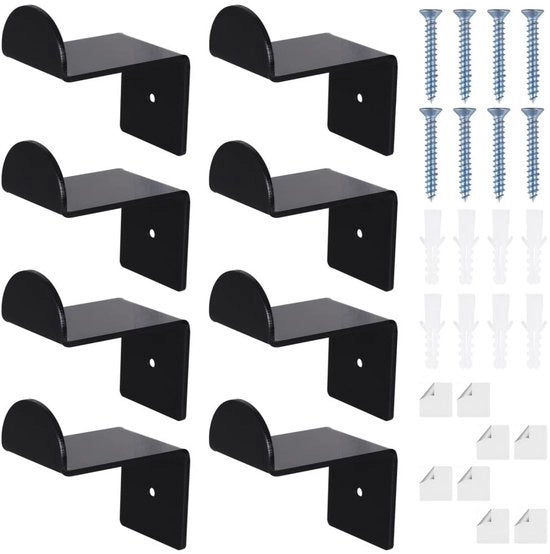 Haken per cappelli 8 pezzi - Reggisegni per cappelli - Materiale acrilico - Peso leggero - Disegno di arco allungato - Diverse modalità di installazione - Cappello a cinturino