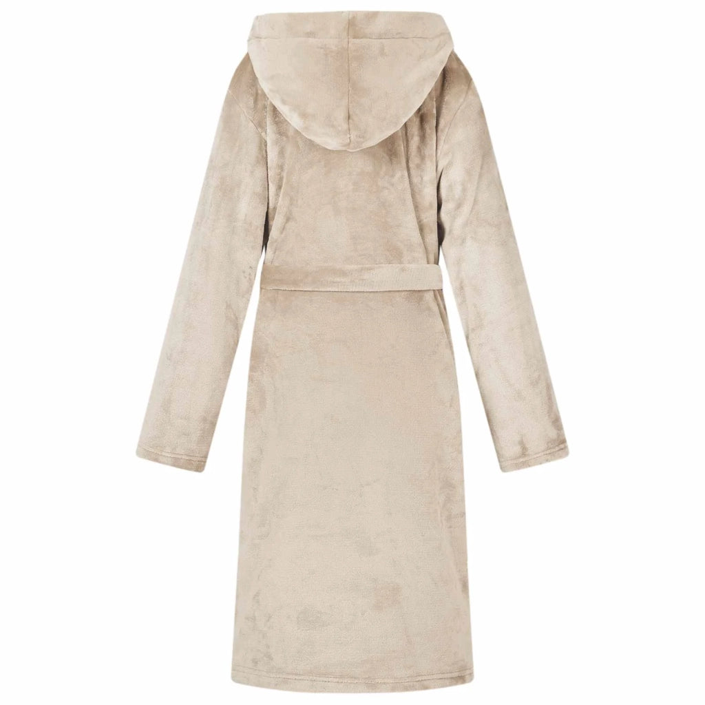 Accappatoio con Cappuccio Beige s Flanella CFW3181495