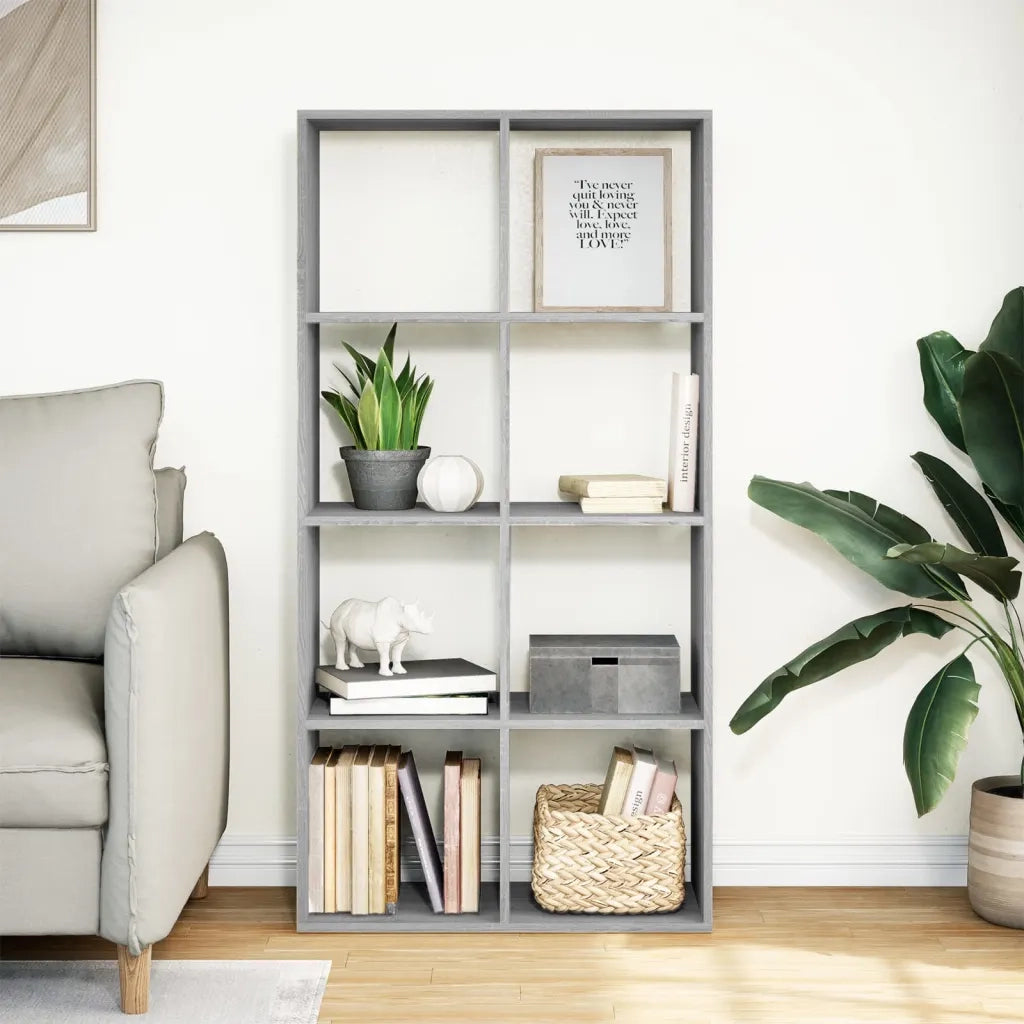 Libreria Divisorio Grigio Sonoma 69,5x29x137,5cm in Truciolato 858026
