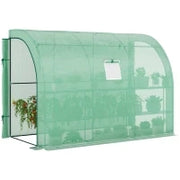 Serra da Giardino con Copertura in Plastica, Resistente ai Raggi UV, 3 Piani, Porte a Rullo, Verde