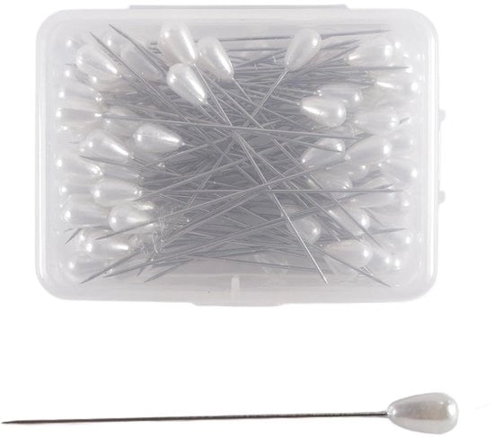 Spille per corsage 100 pezzi - Parelkop - Naia - Quilting - Materiale plastico/metallo - Lunghezza 55 mm - Spille per corsage