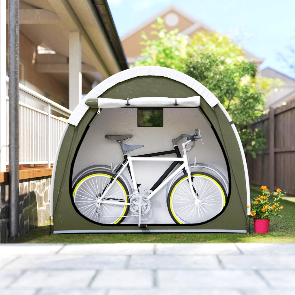 Garage per Biciclette ¨C zephmum ¨C Verde 200x80x170 cm