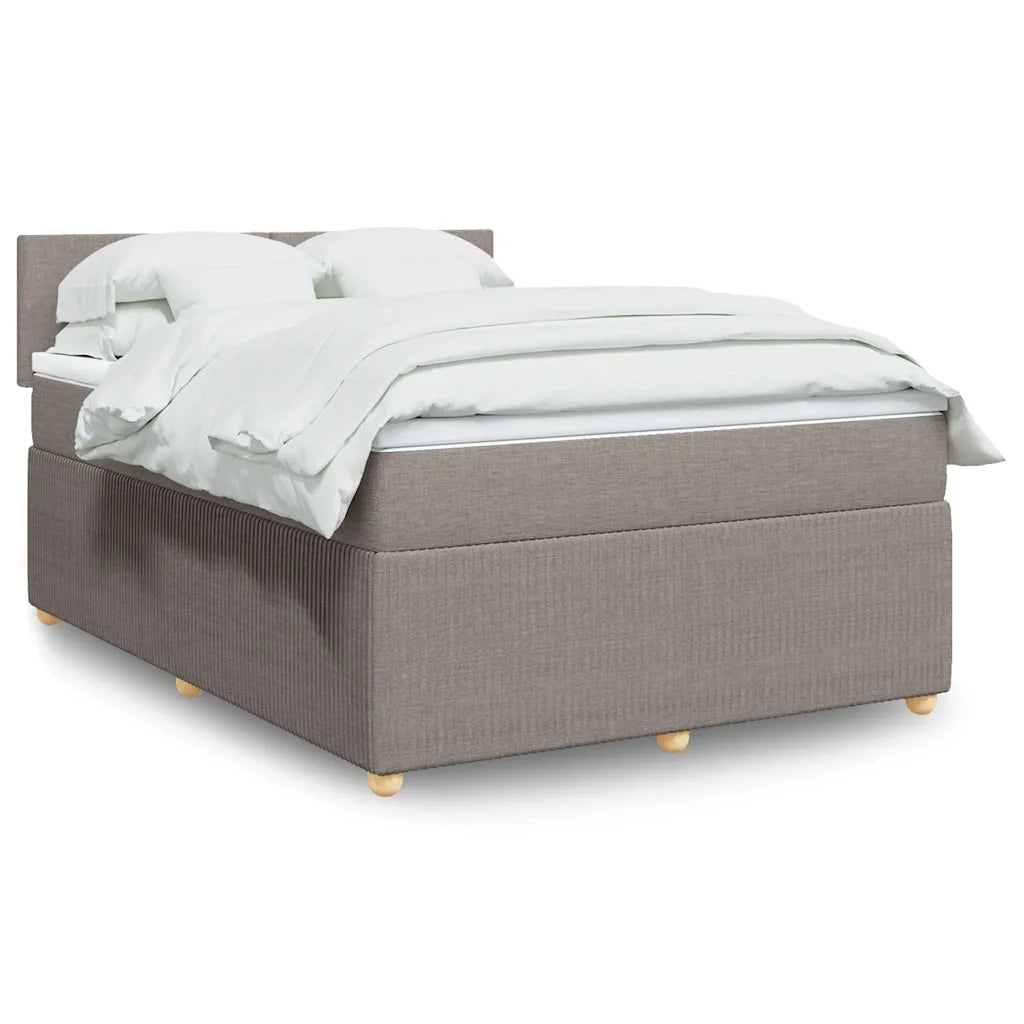 Giroletto a Molle con Materasso Tortora 140x190 cm in Tessuto 3289748
