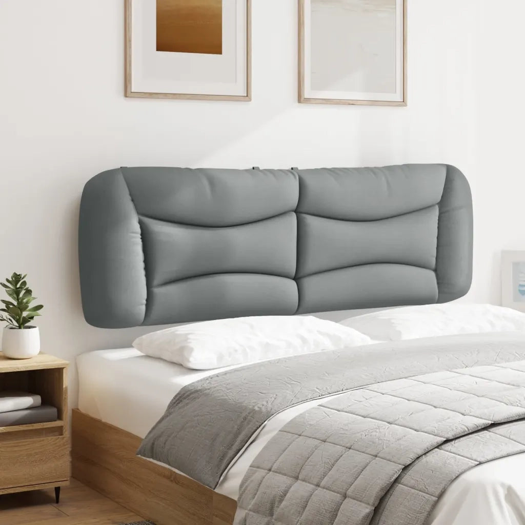 Cuscino Testiera Hvar Grigio Chiaro 160 cm in Tessuto 374588