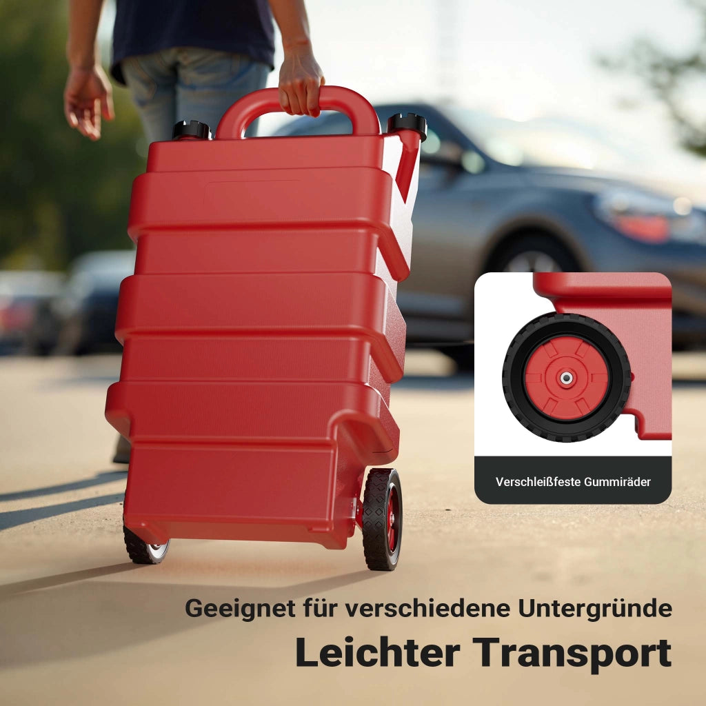 Serbatoio per trasporto gasolio e benzina da 60 l con pompa 75W da 14 l/min, serbatoio carburante portatile, contenitore mobile per carburante