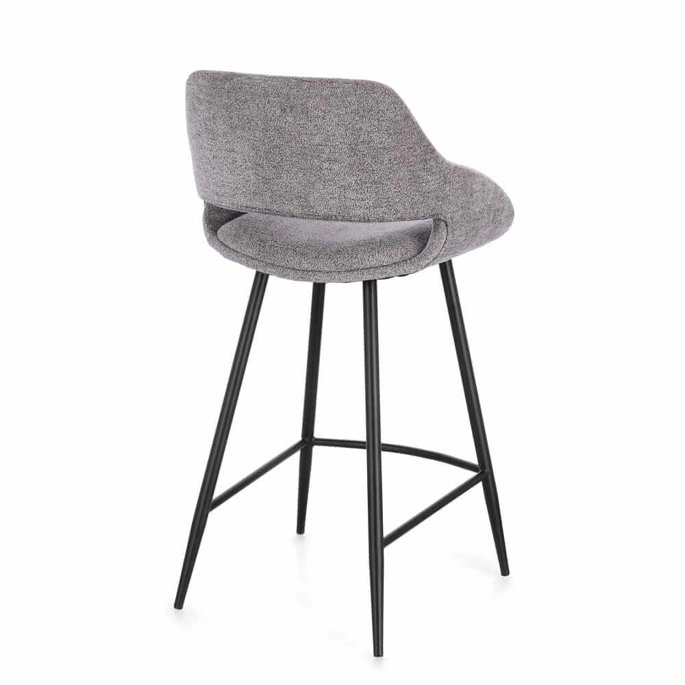 Set di 2 Sgabelli da Cucina Imbottiti con Gambe in Acciaio - LODIA