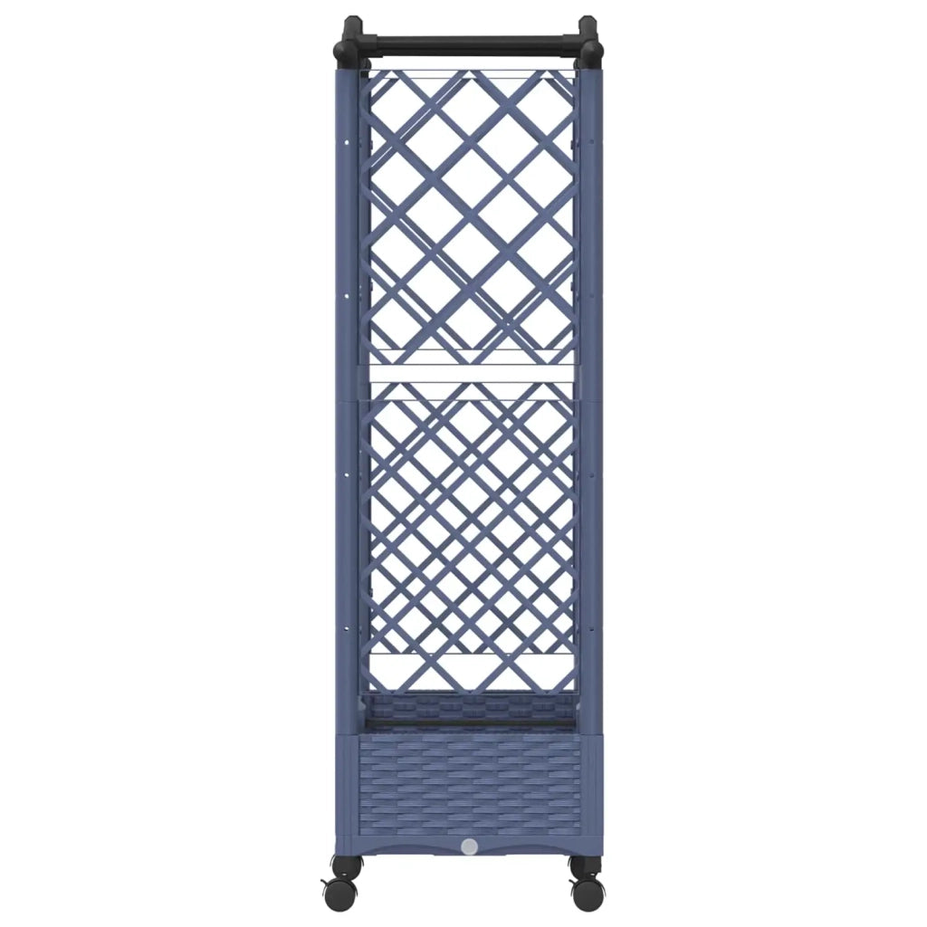 Letto Rialzato con Griglia e Tetto Grigio 124 x 40 x 129 cm PP 3423011