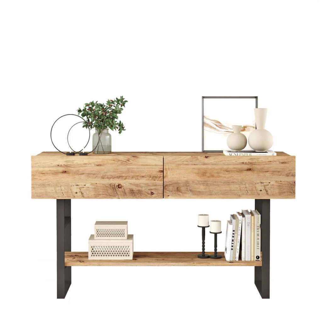 Consolle in legno "ML23" - 138 x 43 x 75 cm - Beige
